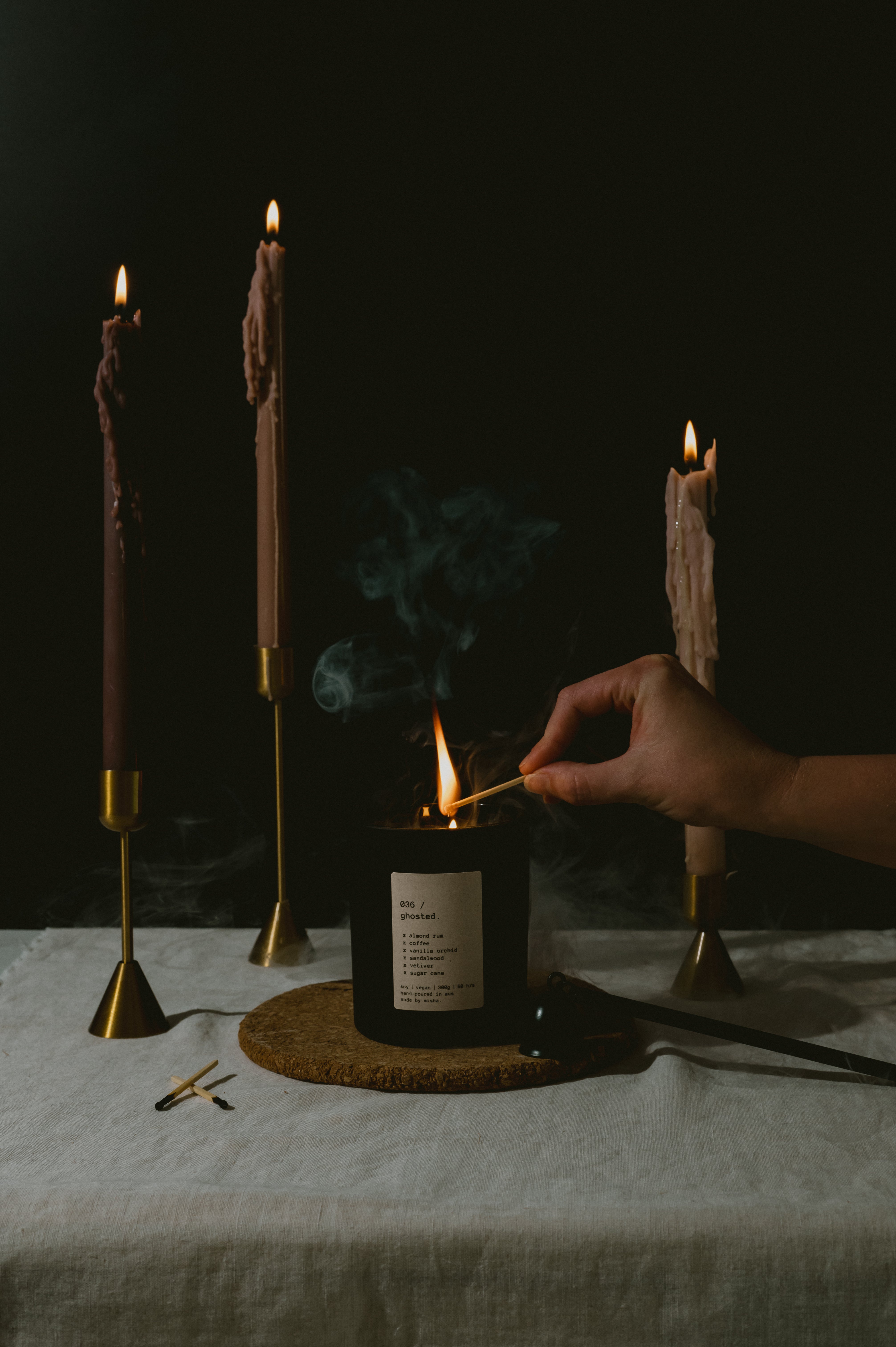 036 / ghosted. (almond rum, coffee, vanilla orchid, sandalwood, vetiver, sugar cane)